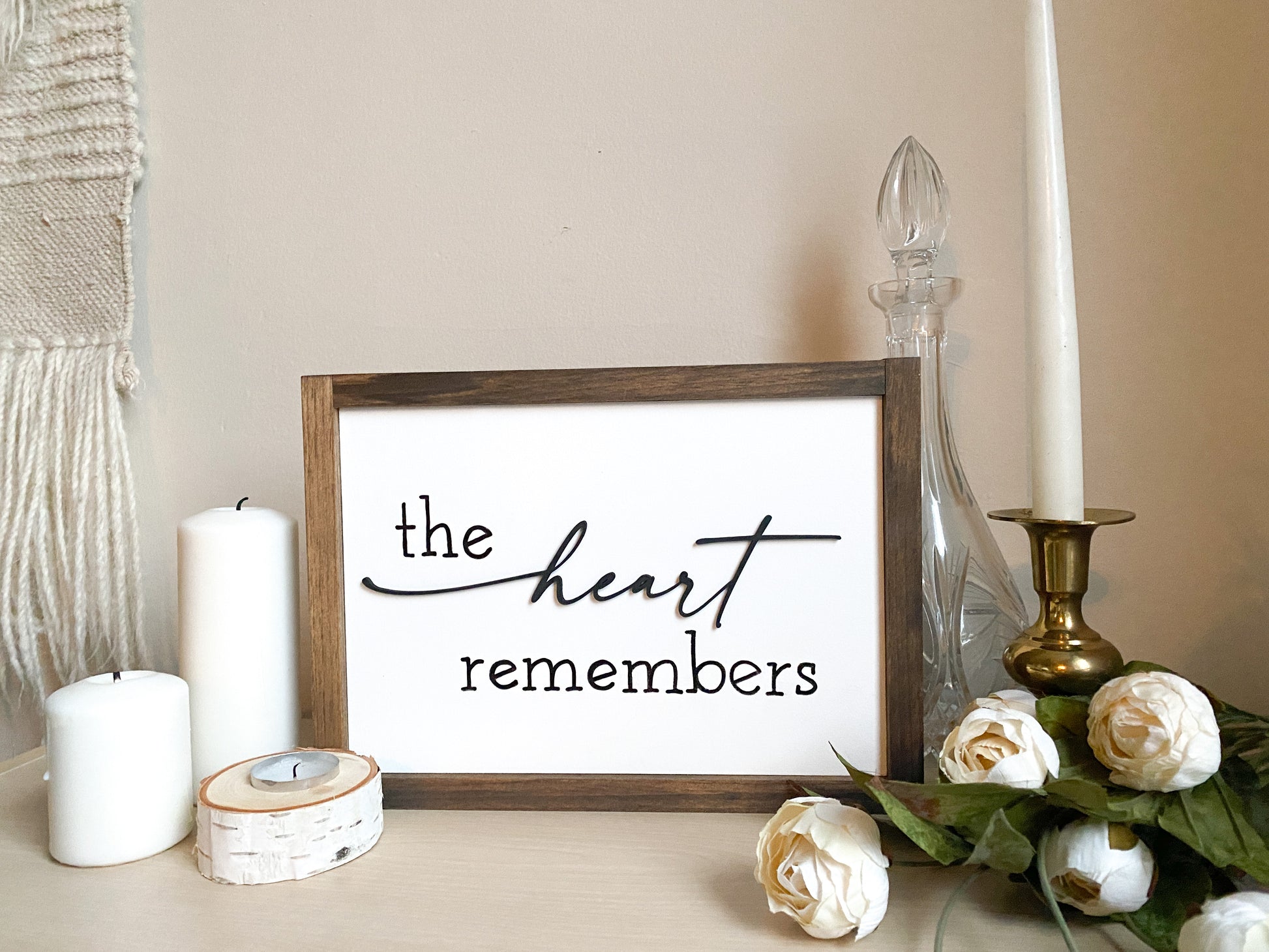 The Heart Remembers Home Decor Sign as Gift