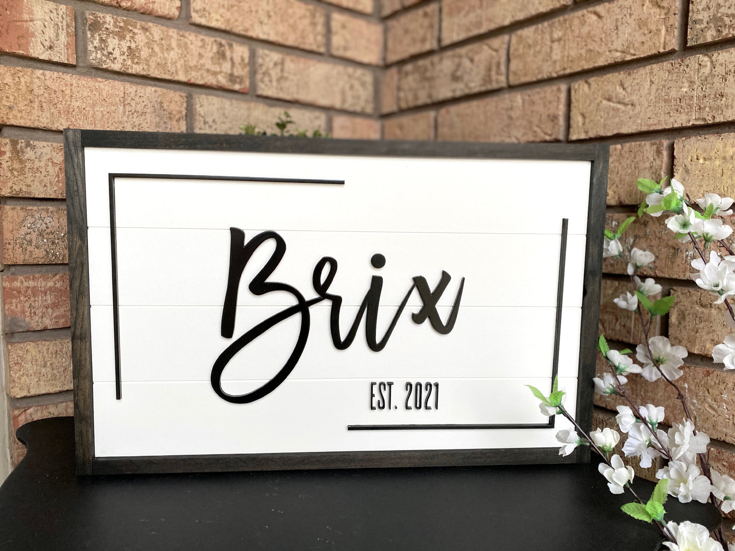 Farmhouse Family Name | Shiplap Name Sign | Framed Family Name Sign