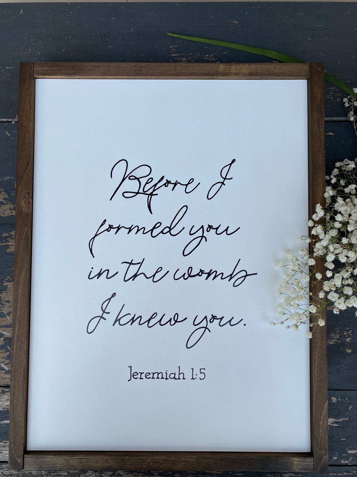 Before I formed you | Scripture Sign | Jeremiah 1:5 | Nursery Decor