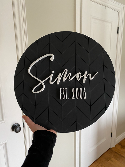 14" Name Round | Wedding Gift | Shower Gift